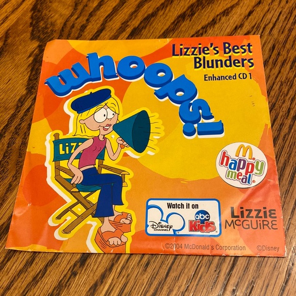 Disney Other - Vintage Y2K Disney Channel Lizzie McGuire Best Blunders McDonald’s Happy Meal CD